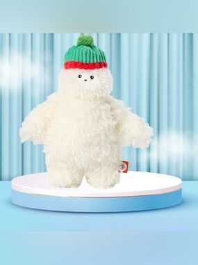 Gigglescape Mini Yeti with Hat Stuffed Animal - 9"